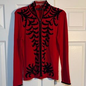 Dolce Cabo Red Jacket with Black Detailing